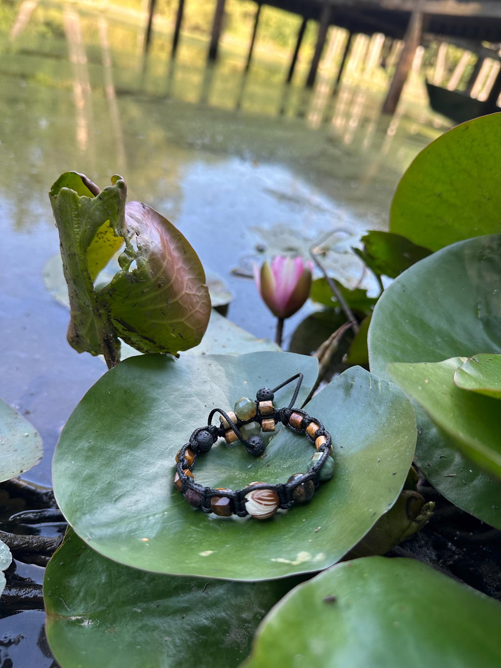 Men's Gemstone Bracelet, Bronzite, Lava Stone, Agate, Jasper, Hawk's Eye