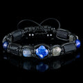 Lapis Lazuli Bracelet for Men: Labradorite, Black Tourmaline Protection Jewelry