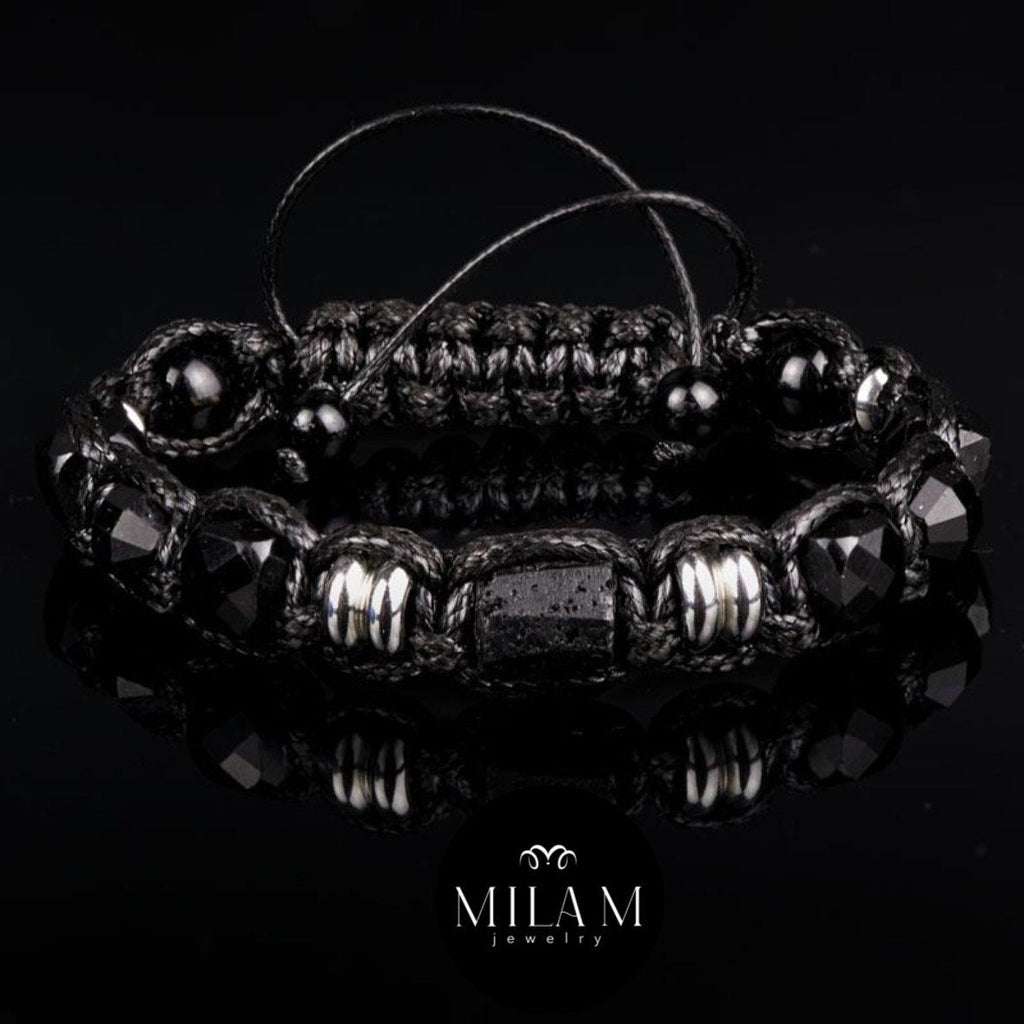 Men's Bracelet Black Tourmaline Protective Bracelet for Men, Talisman to Attract Good Luck. Christmas Gift for Men