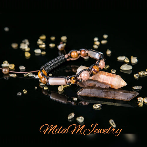 Custom Mens Bracelet beads gemstones, silver, gold with Healing Powers Special Meaning • Personal Touch  Expert Advice