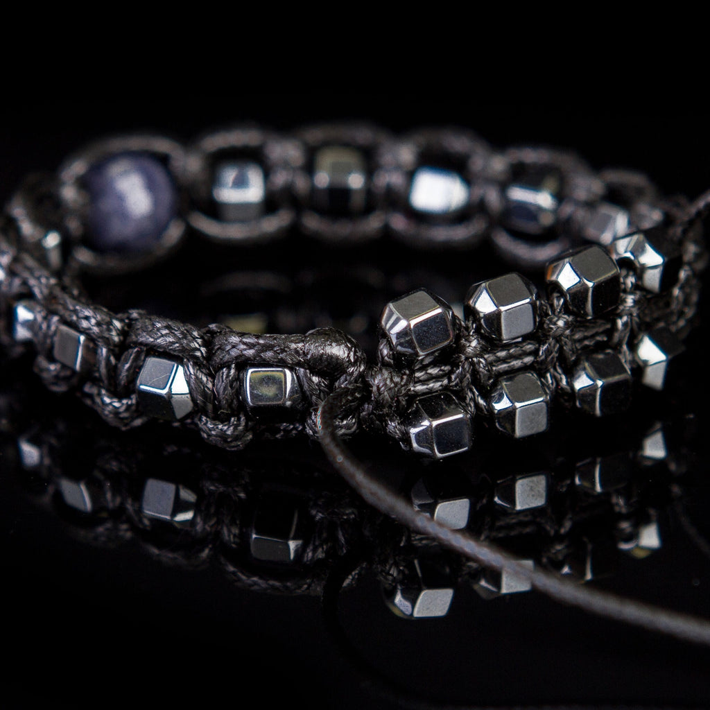 Men's Sapphire Bracelet, Minimalist Men's Gemstone Bracelet. Meaningful Gifts for Men. Bracelet of Protection and Success.