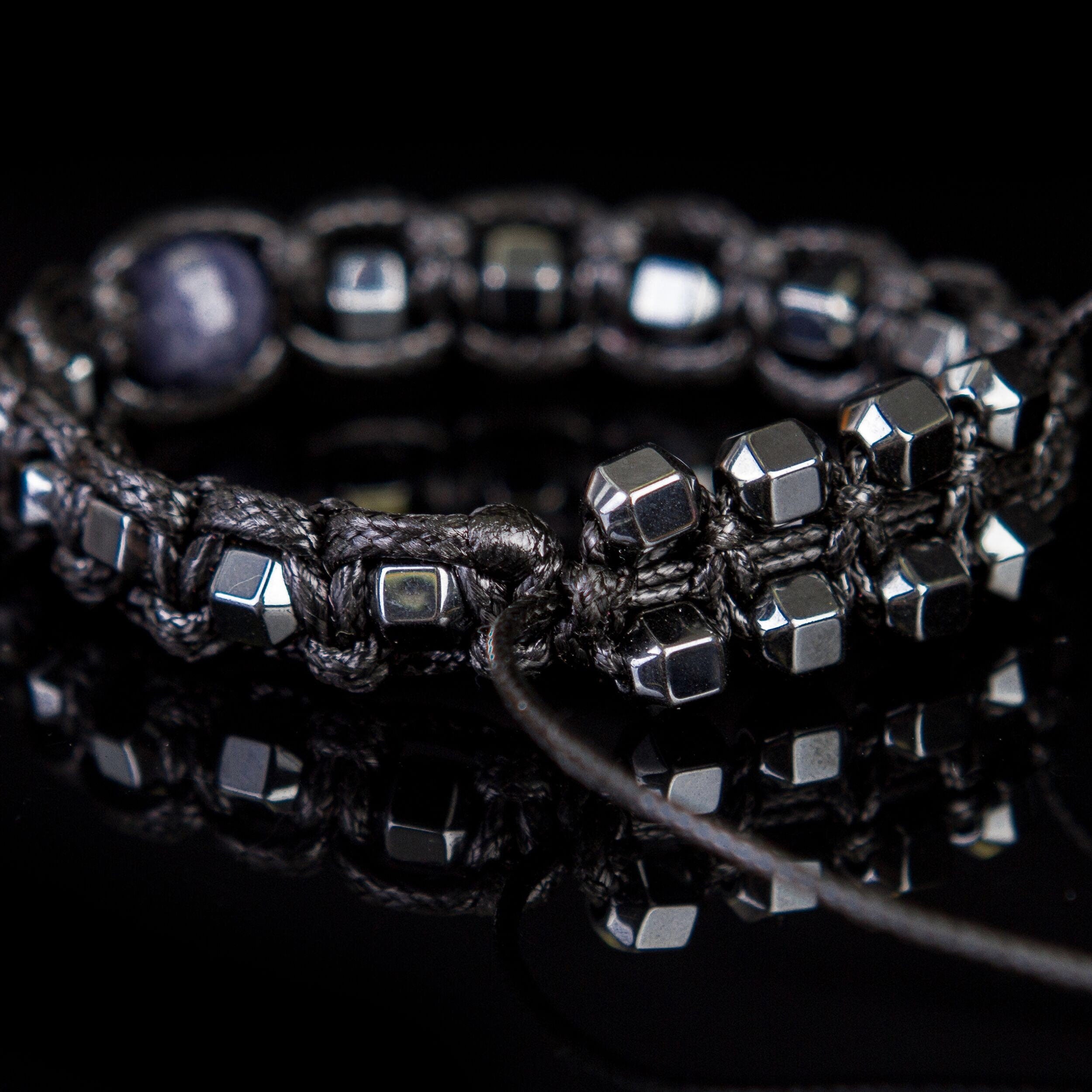 Men's Sapphire Bracelet, Minimalist Men's Gemstone Bracelet. Meaningful Gifts for Men. Bracelet of Protection and Success.