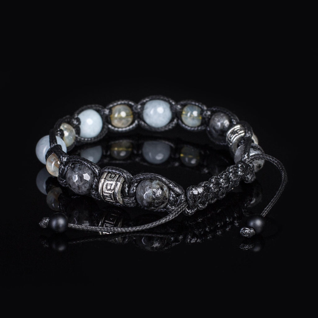 Mens bracelet Aquamarine • Citrine bracelet man• Men’s charms Confidence Yoga Bracelet Solar Plexus chakra - growth and development