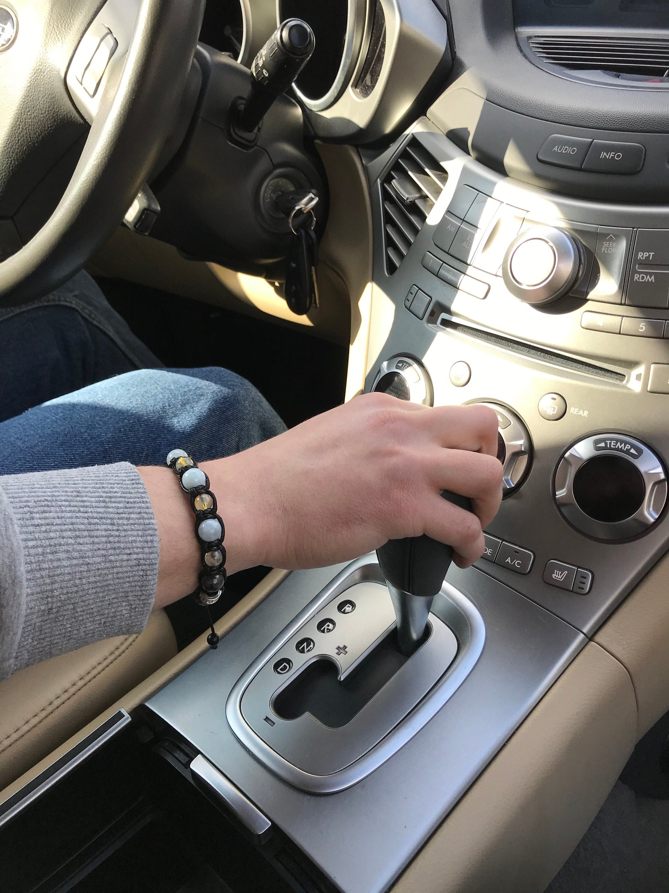 Mens bracelet Aquamarine • Citrine bracelet man• Men’s charms Confidence Yoga Bracelet Solar Plexus chakra - growth and development