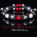 Red Coral Bracelet for Men Unisex : Exclusive Protection and Balance Jewelry • Red Gemstone Bracelet • Mindfulness Jewelry • Gift for Him
