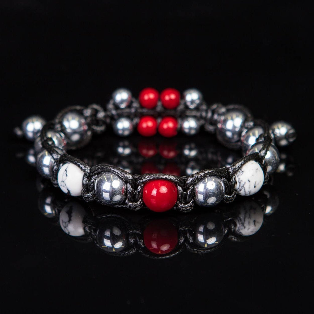 Red Coral Bracelet for Men Unisex : Exclusive Protection and Balance Jewelry • Red Gemstone Bracelet • Mindfulness Jewelry • Gift for Him