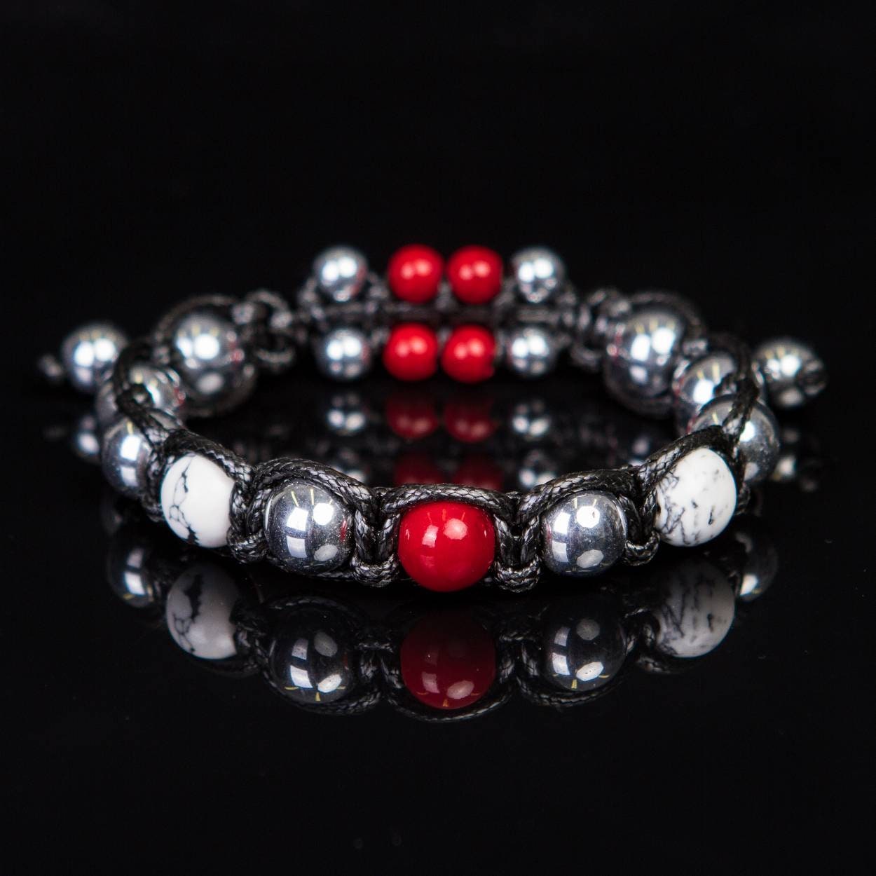 Red Coral Bracelet for Men Unisex : Exclusive Protection and Balance Jewelry • Red Gemstone Bracelet • Mindfulness Jewelry • Gift for Him