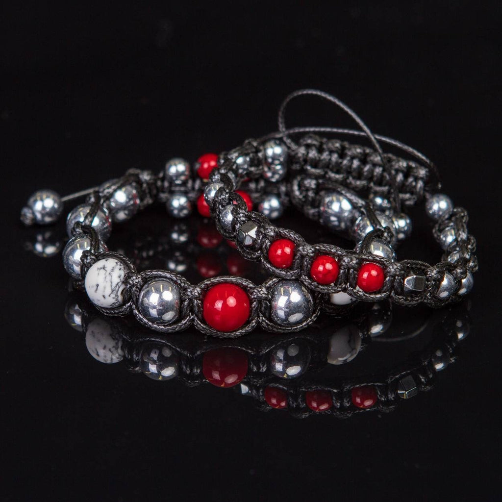Red Coral Bracelet for Men Unisex : Exclusive Protection and Balance Jewelry • Red Gemstone Bracelet • Mindfulness Jewelry • Gift for Him