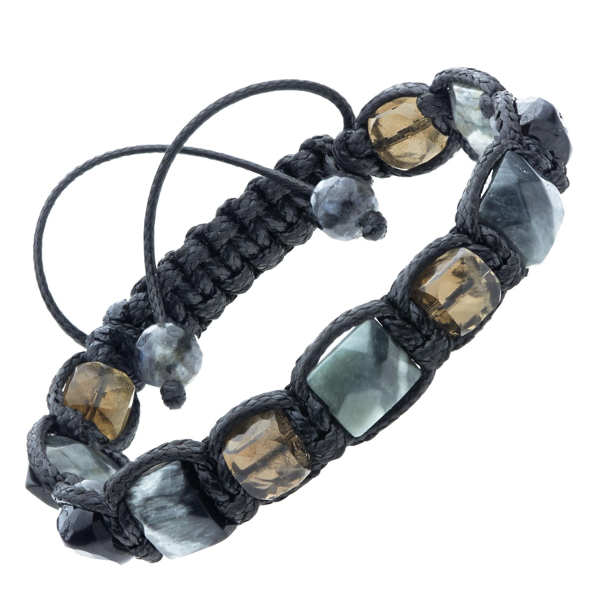 Men’s Eagle Eye Bracelet, Smoky quartz , Hematite Bracelet, Protection Bracelet for Men, Gift for Him, Focus & Strength Jewelry