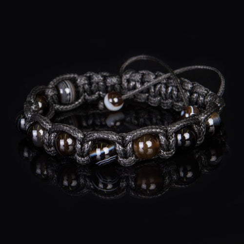 Black Onyx Beaded Bracelet: Elegant Gemstone Jewelry Gift