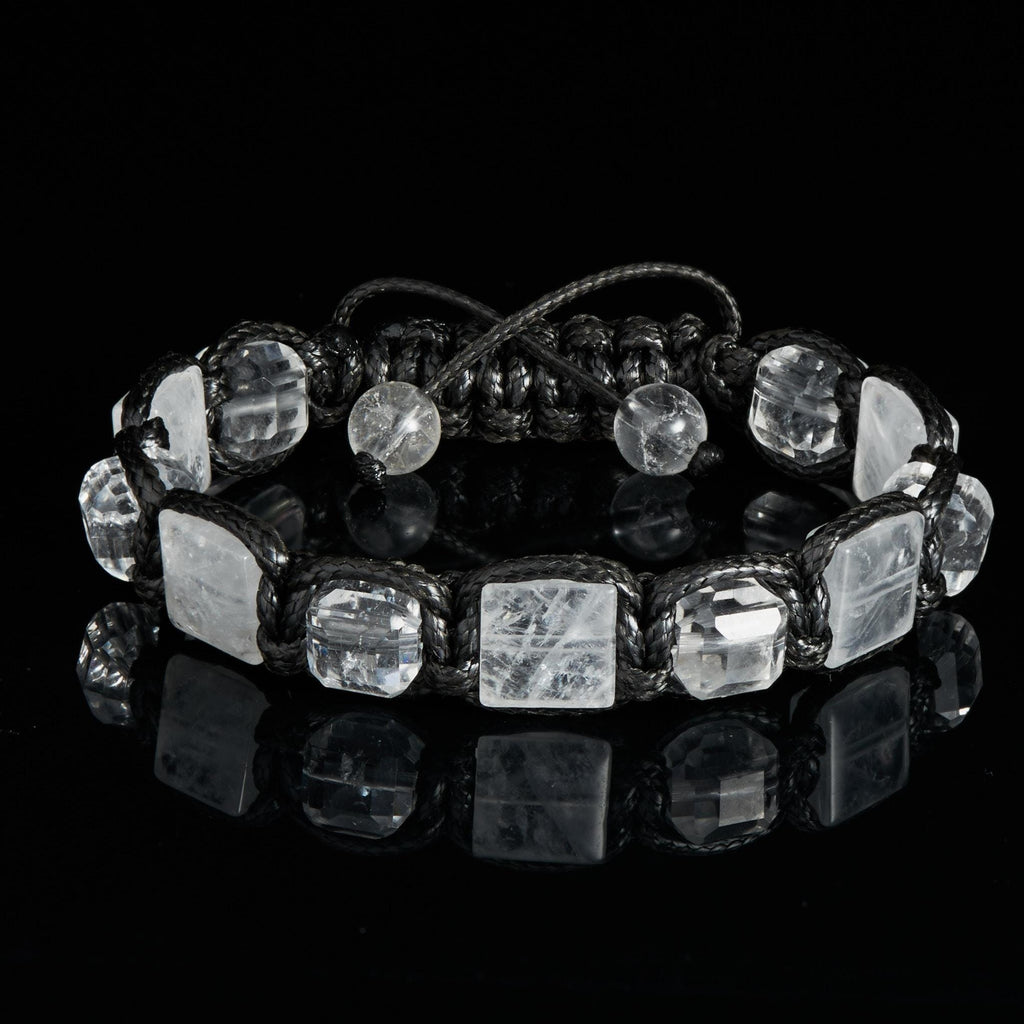 Clear Quartz Power Bracelet • Spiritual Amplifier • Master Healer Crystal • Pure Energy Men’s Bracelet • Manifestation and Focus • Handmade