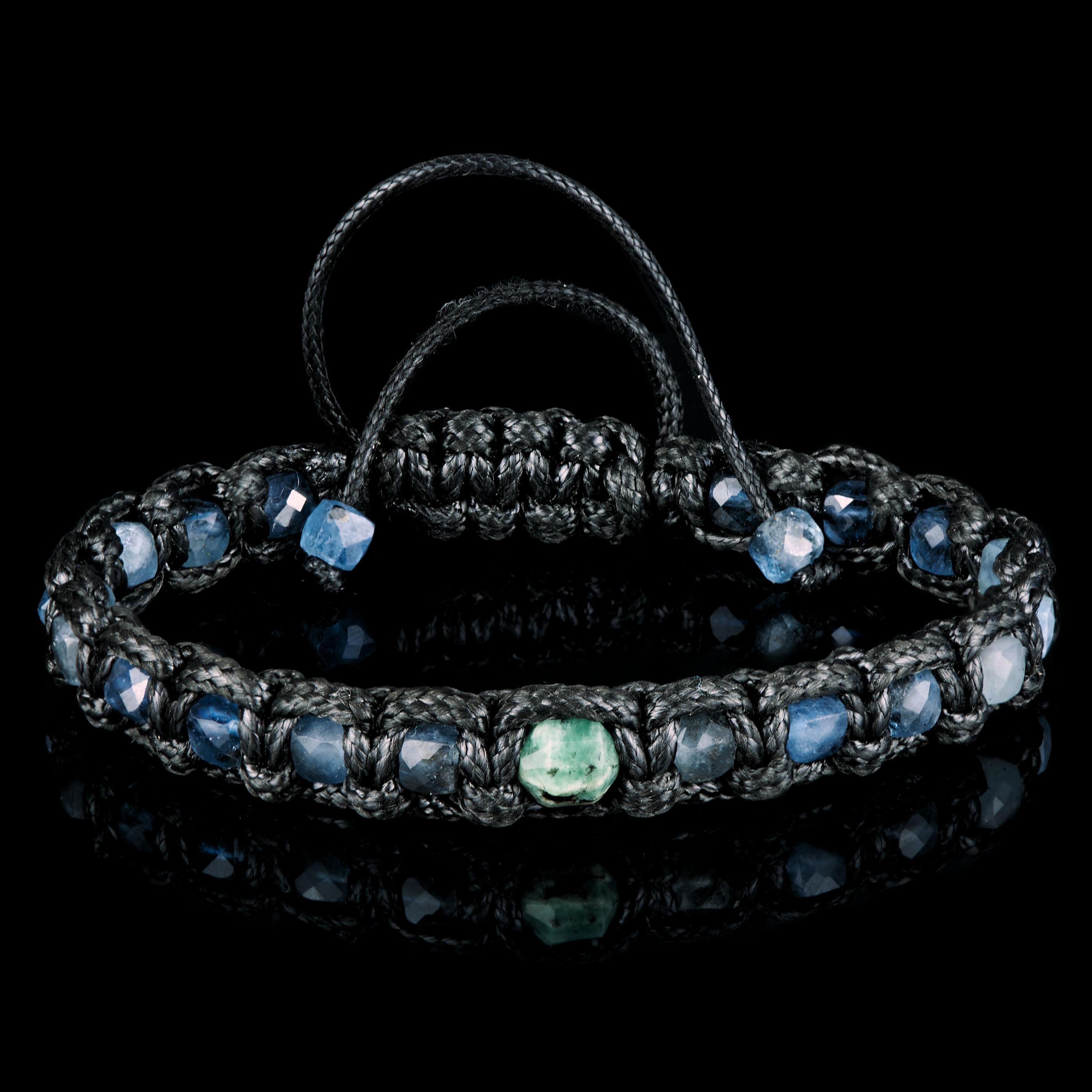Emerald Aquamarine Bracelet for Men | Natural Stones | Protection  • Heart Power, Taurus Gemini Cancer Zodiac Bracelet