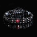Men's Bracelet Real Ruby Black Tourmaline Gemstone Hand Jewelry • Spiritual Jewelry For Men • Passionate Gift For Men