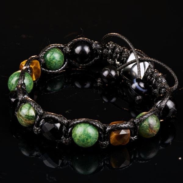 Men’s Protection Bracelet – Black Tourmaline, Grounding Energy, Minimalist Strength Jewelry, Gift for Him