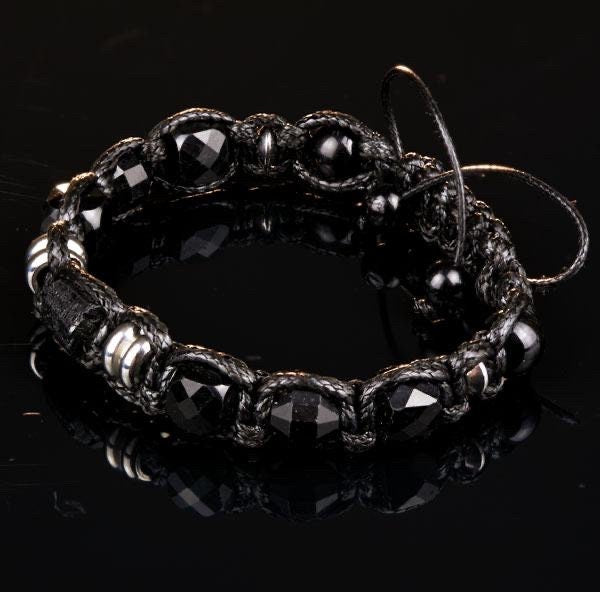 Men's Bracelet Black Tourmaline Protective Bracelet for Men, Talisman to Attract Good Luck. Christmas Gift for Men