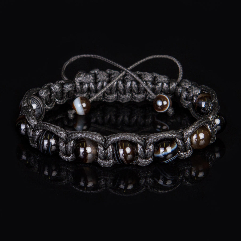 Black Onyx Beaded Bracelet: Elegant Gemstone Jewelry Gift