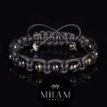 Black Onyx Beaded Bracelet: Elegant Gemstone Jewelry Gift