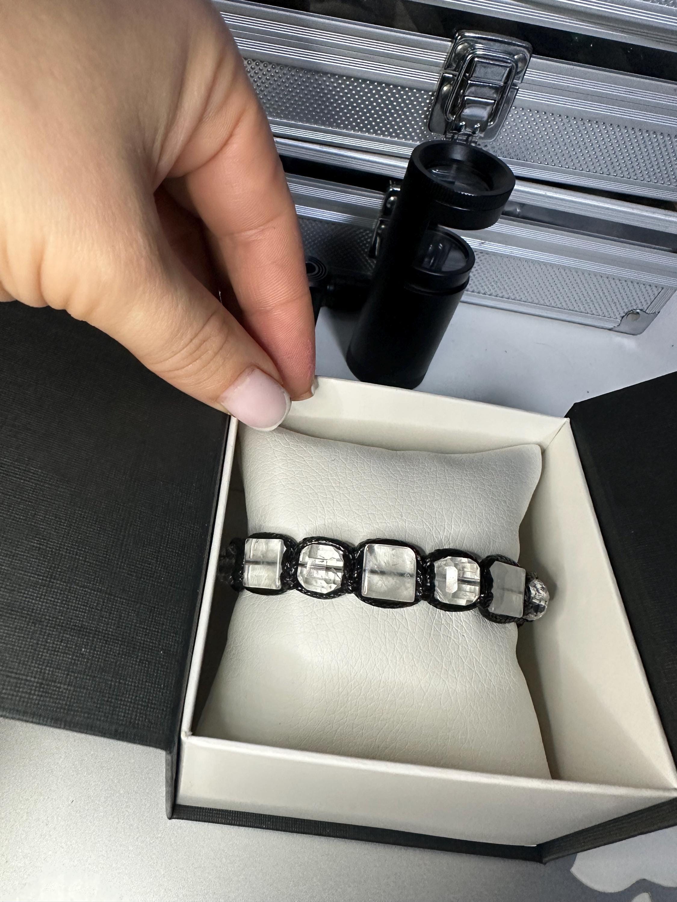 Clear Quartz Power Bracelet • Spiritual Amplifier • Master Healer Crystal • Pure Energy Men’s Bracelet • Manifestation and Focus • Handmade