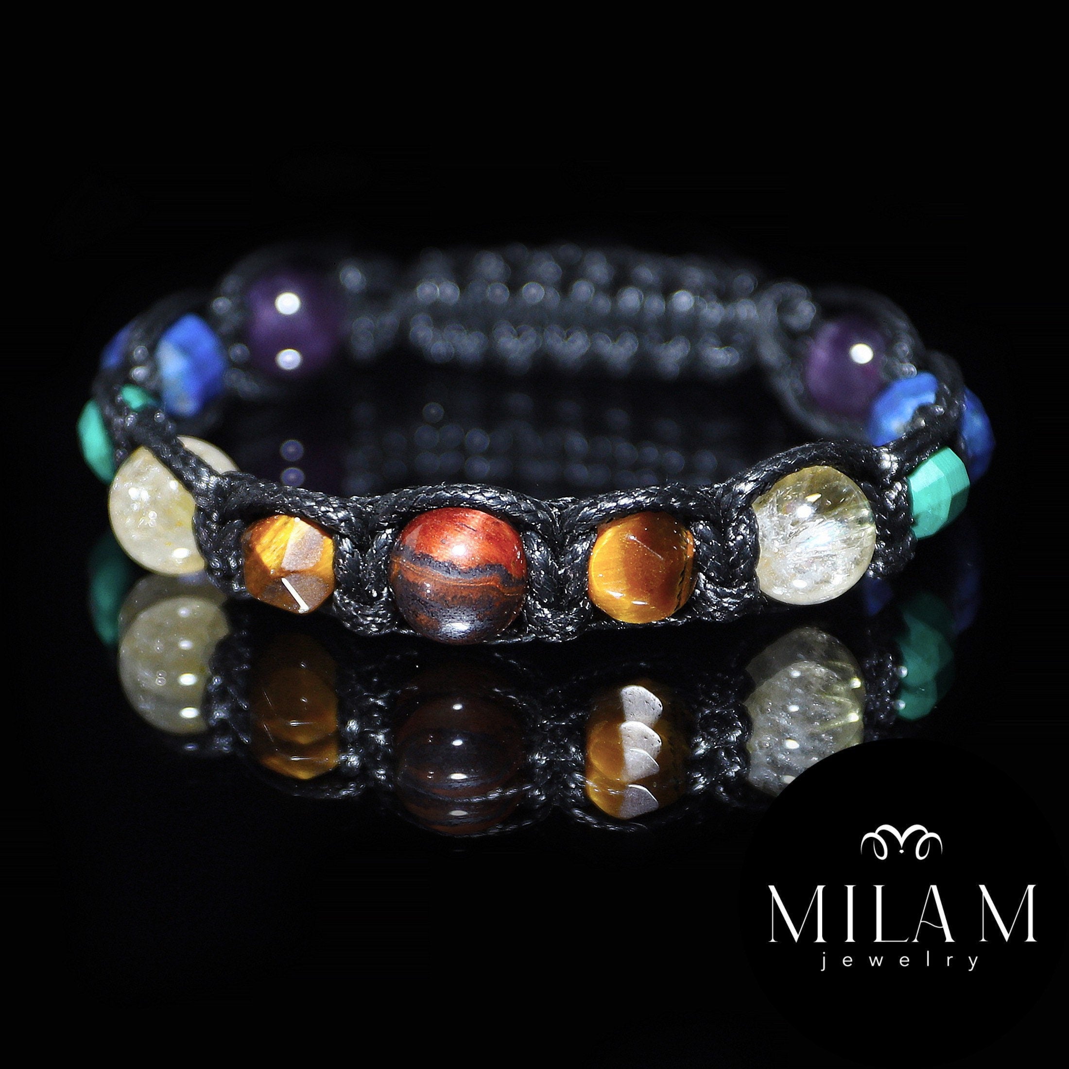 Bracelet for Overthinking • ADHD Focus Bracelet • Grounding Stones for Mental Clarity • Calming Jewelry