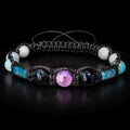 Exclusive bracelet for man, woman Chakra bracelet Lapidolite men's bracelet precious stones. Valentines Gift. Spiritual jewelry man Luxury