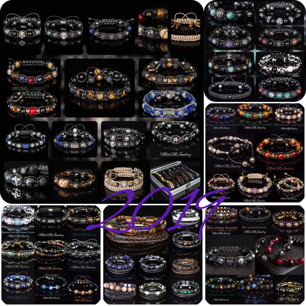 Custom Mens Bracelet beads gemstones, silver, gold with Healing Powers Special Meaning • Personal Touch  Expert Advice