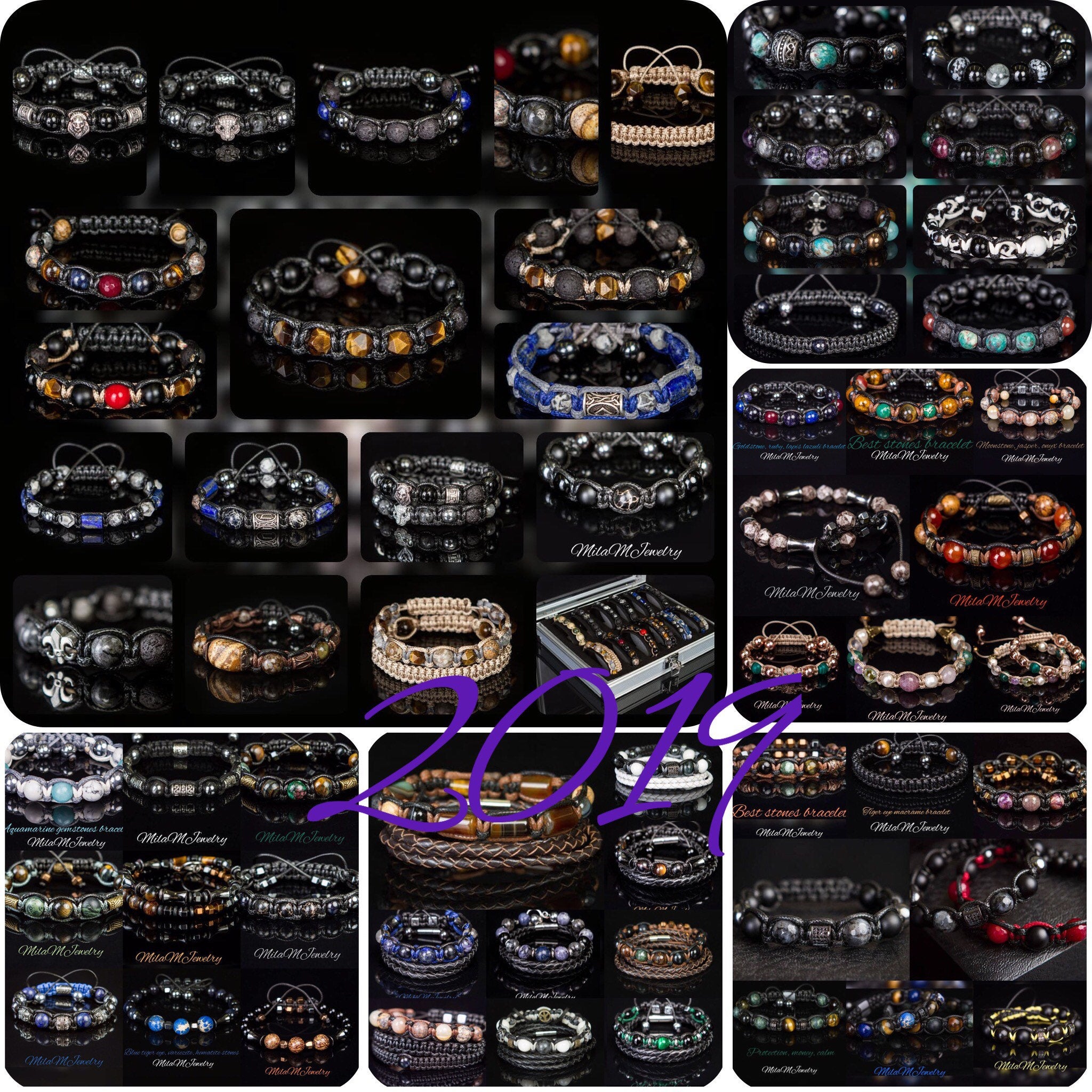 Custom Mens Bracelet beads gemstones, silver, gold with Healing Powers Special Meaning • Personal Touch  Expert Advice