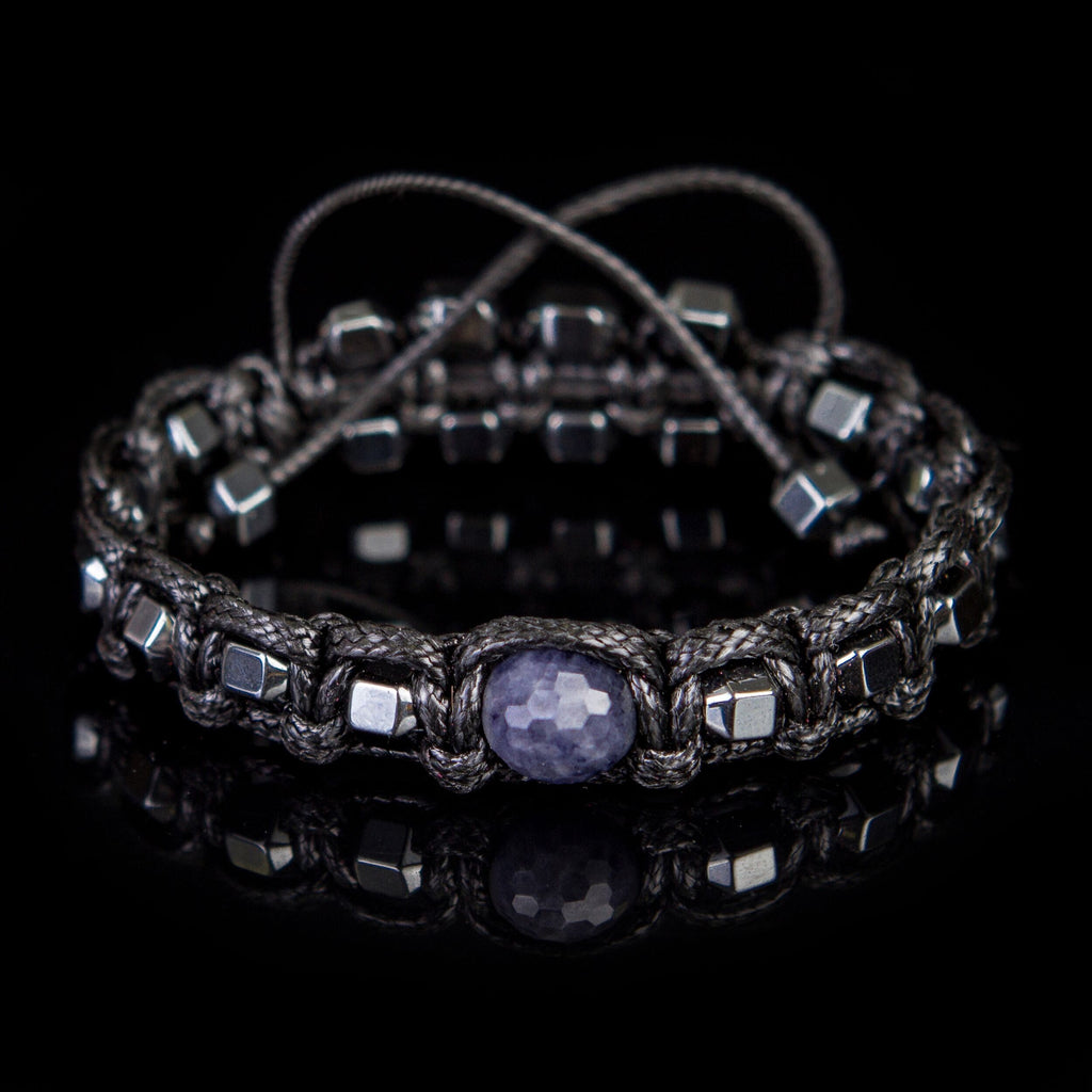 Men's Sapphire Bracelet, Minimalist Men's Gemstone Bracelet. Meaningful Gifts for Men. Bracelet of Protection and Success.