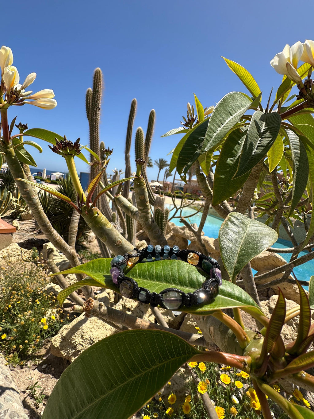 Men’s Prosperity & Abundance Bracelet – Fluorite, Aquamarine, Smoky Quartz, Lepidolite, Moss Agate, Citrine | New Spring Collection 2025