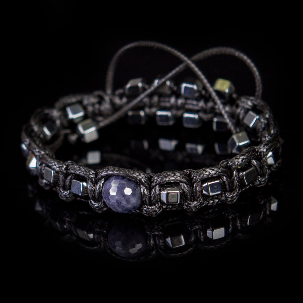 Men's Sapphire Bracelet, Minimalist Men's Gemstone Bracelet. Meaningful Gifts for Men. Bracelet of Protection and Success.