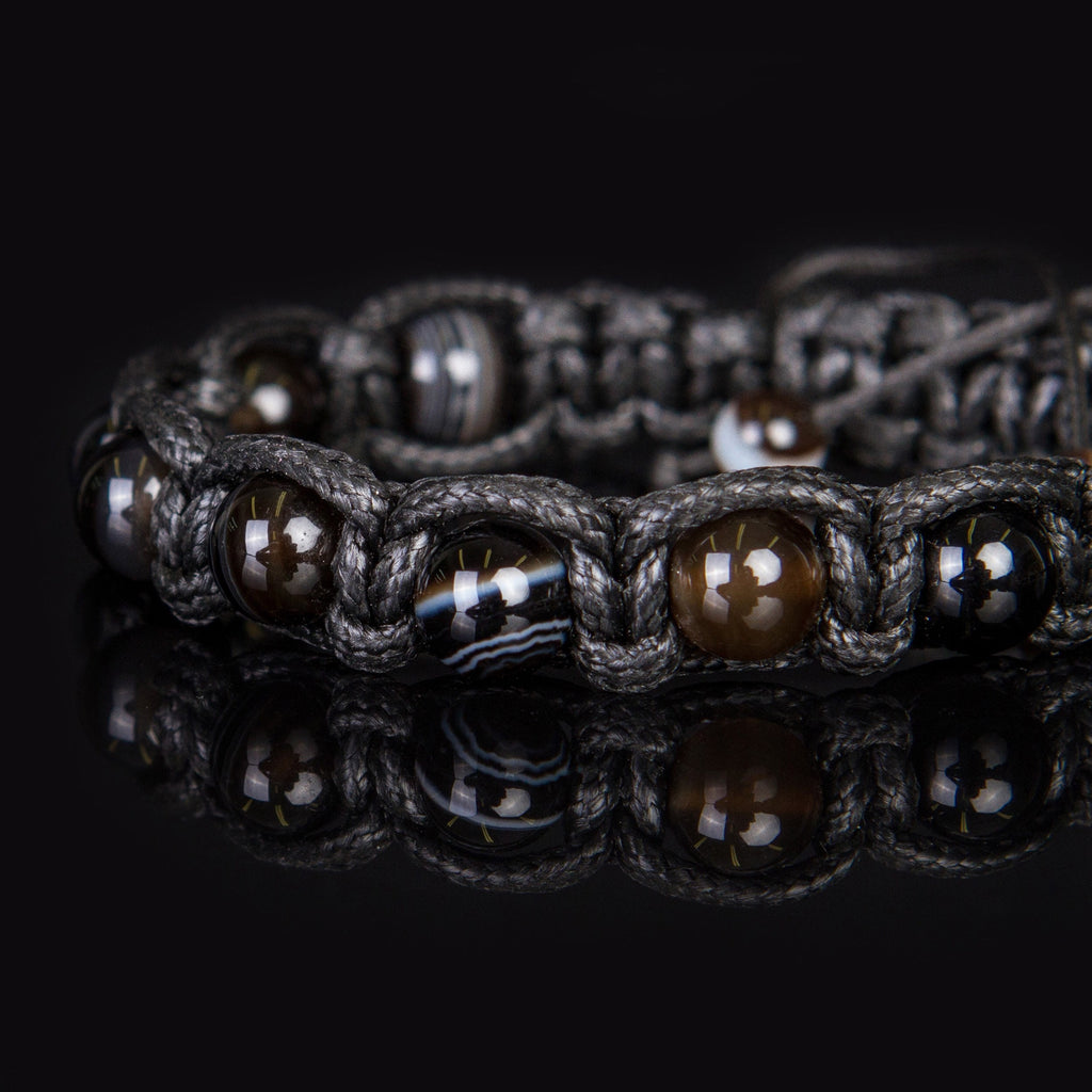 Black Onyx Beaded Bracelet: Elegant Gemstone Jewelry Gift