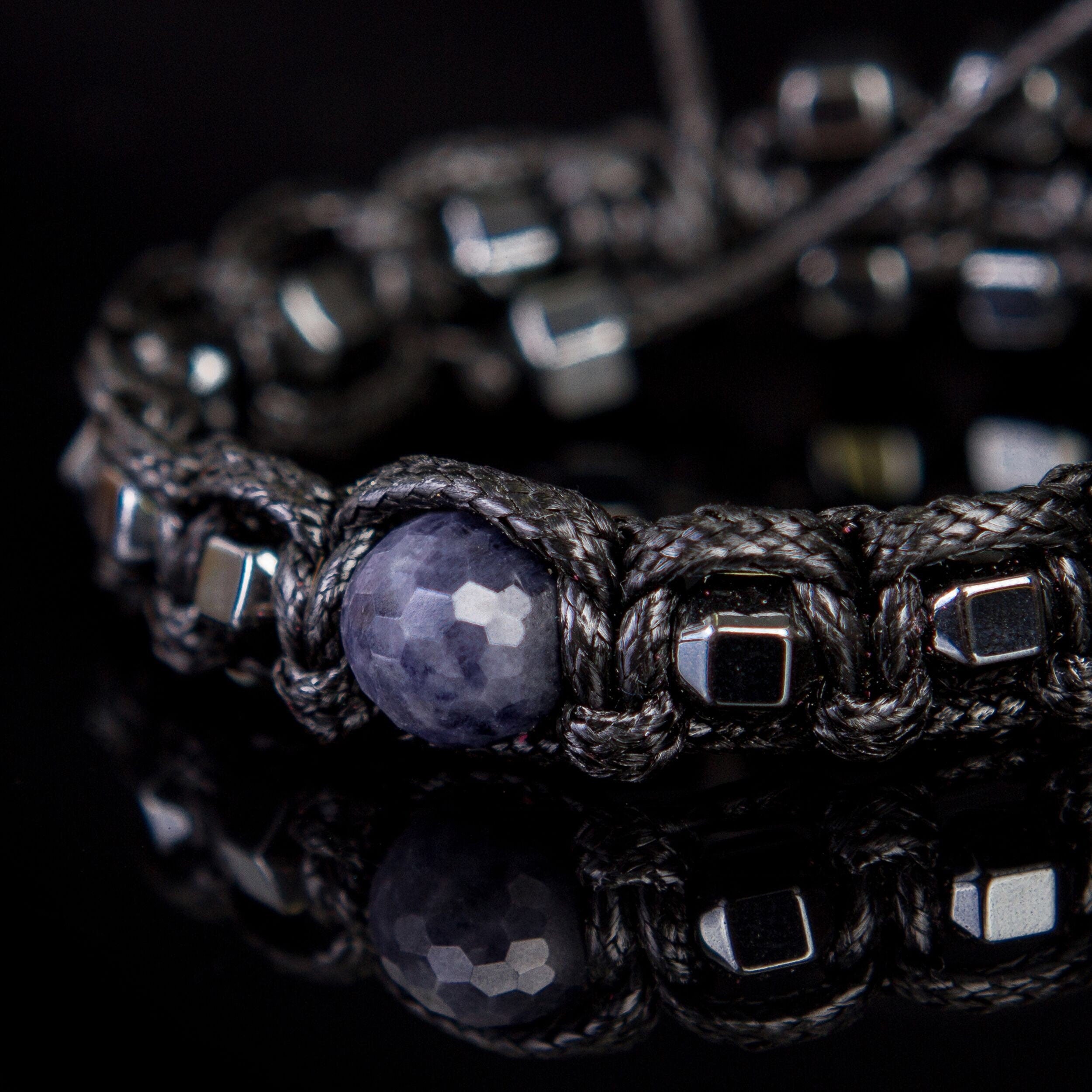 Men's Sapphire Bracelet, Minimalist Men's Gemstone Bracelet. Meaningful Gifts for Men. Bracelet of Protection and Success.