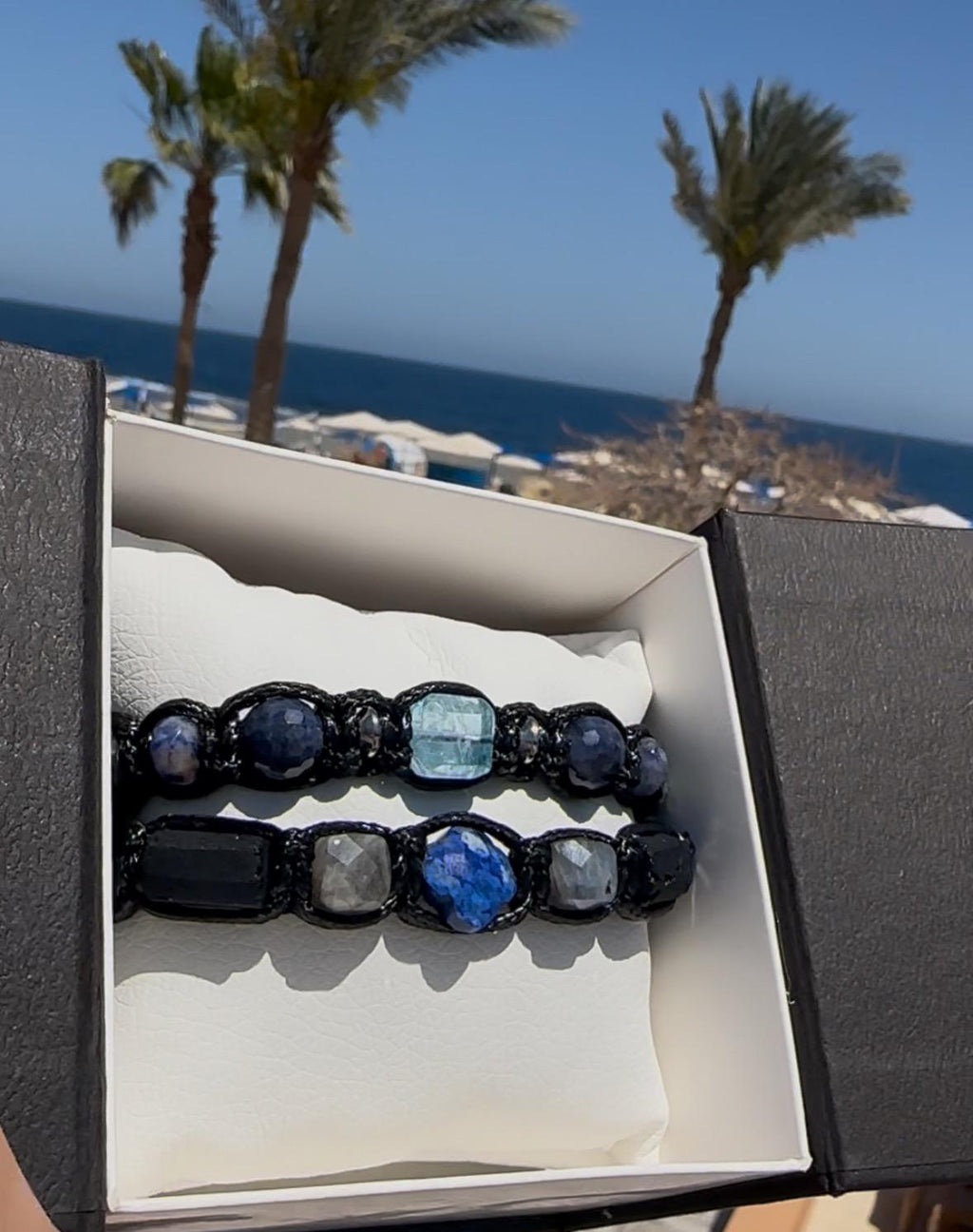 Lapis Lazuli Bracelet for Men: Labradorite, Black Tourmaline Protection Jewelry
