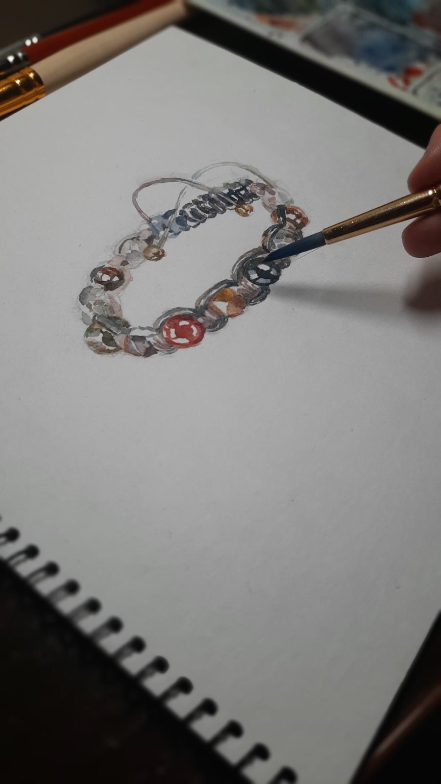 Men's Gemstone Bracelet, Citrine, Carnelian, Amethyst